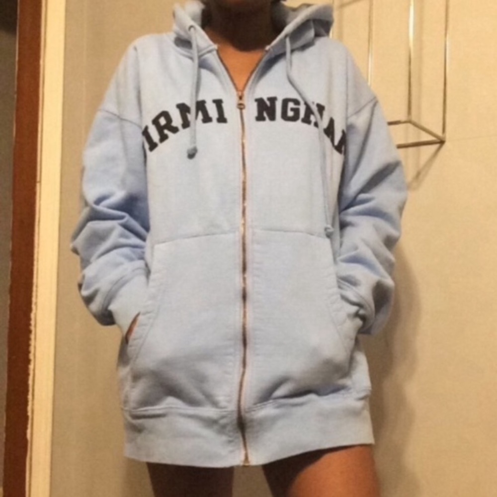 Blue zip up hoodie